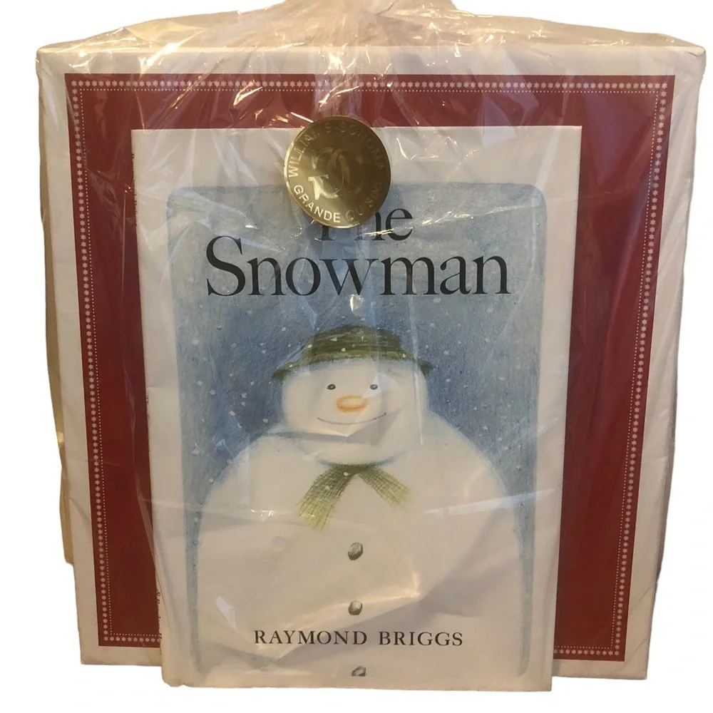 Williams Sonoma GIFT SET 3D SNOWMAN Book Cake Pan Nordic Ware